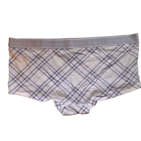 NWT Victoria’s Secret Logo Waist Boyshort Hazy Periwinkle - Picture 1 of 6